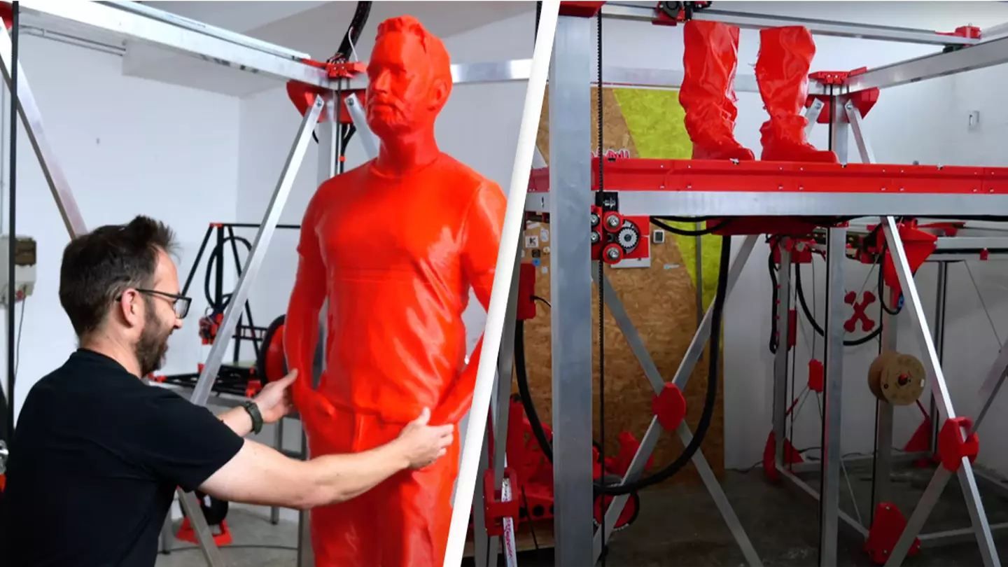 YouTuber creates life-sized clone of himself after building the ‘world’s largest DIY 3D printer'
