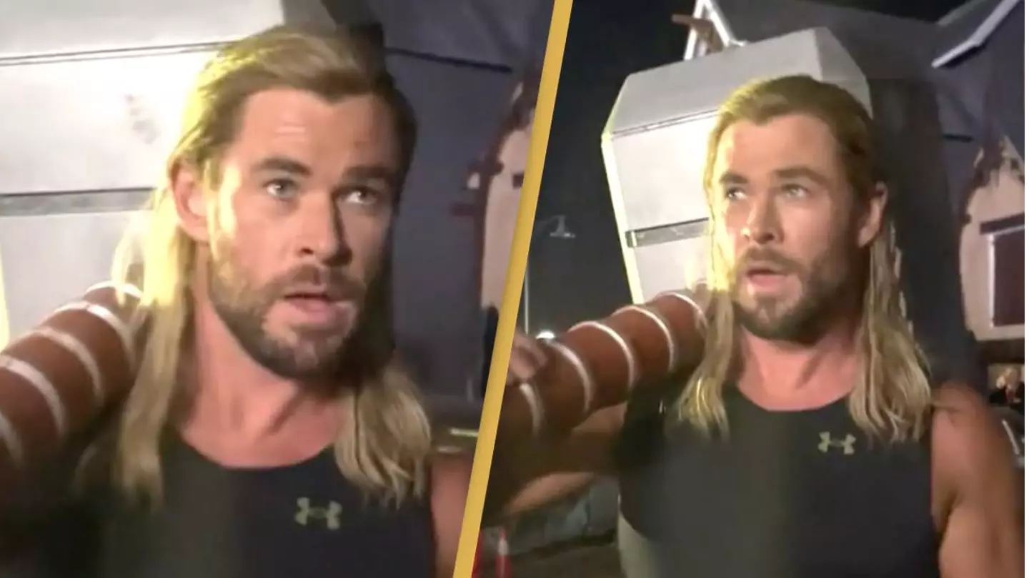 People can't believe how big Thor's hammer is in Chris Hemsworth's TikTok