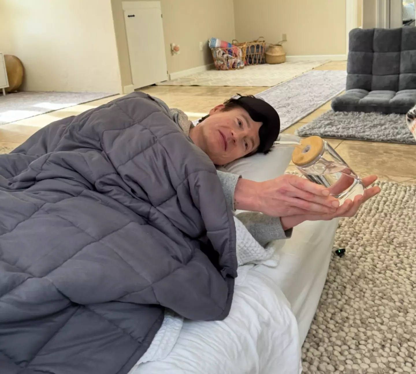 Johnson apparently became fixated on a cup (@bryan_johnson/Twitter)