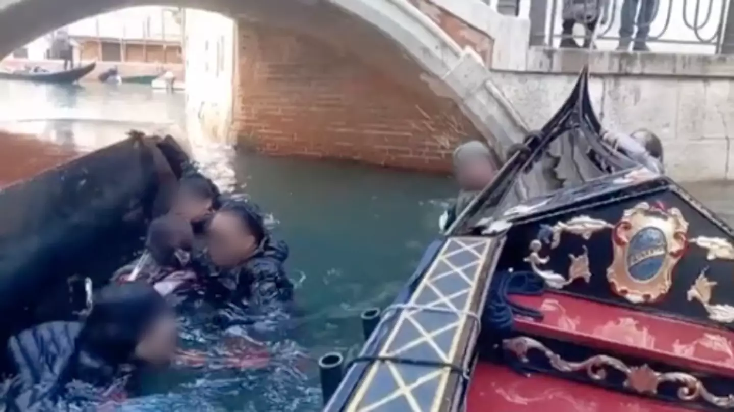 The gondola capsized after the tourists repeatedly took selfies.