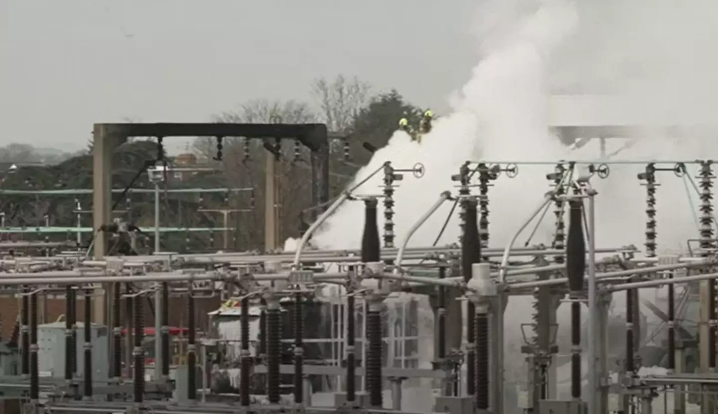 The fire occurred in a North Hyde electrical substation in Hayes, London (ABC News)