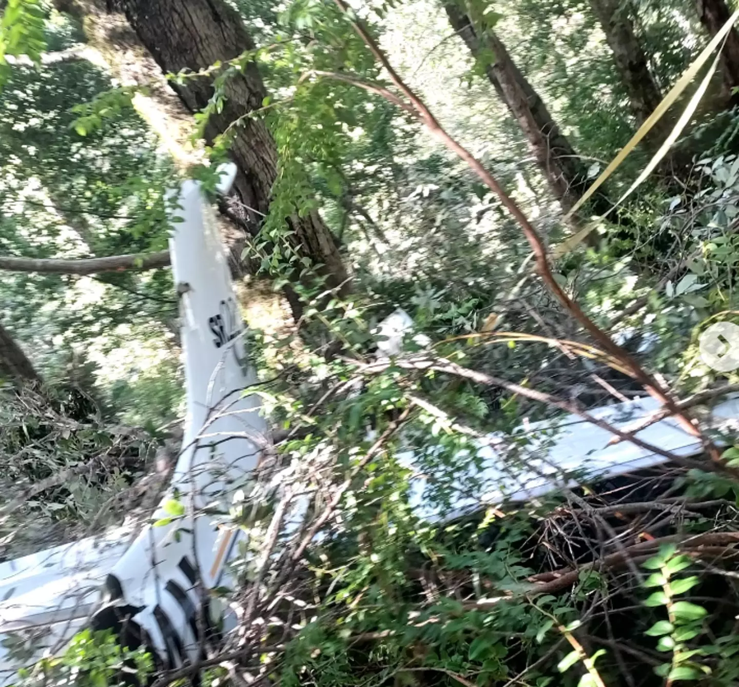 The parachute system helped soften the plane's fall.