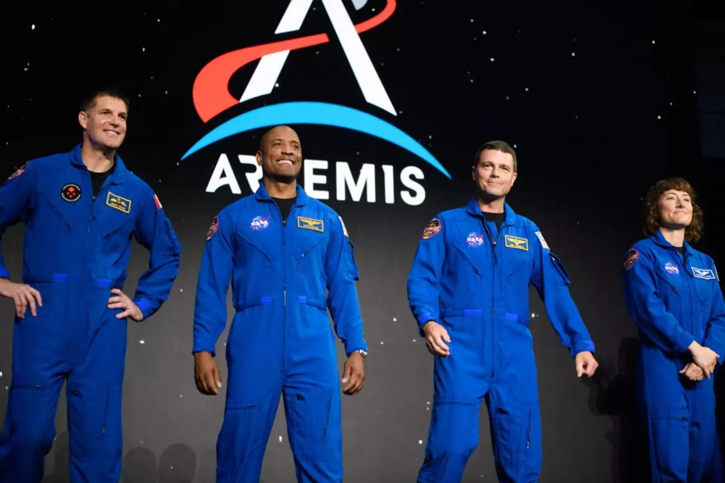 Astronauts Jeremy Hansen, Victor Glover, Reid Wiseman and Christina Hammock Koch will orbit the Moon (MARK FELIX/AFP via Getty Images)