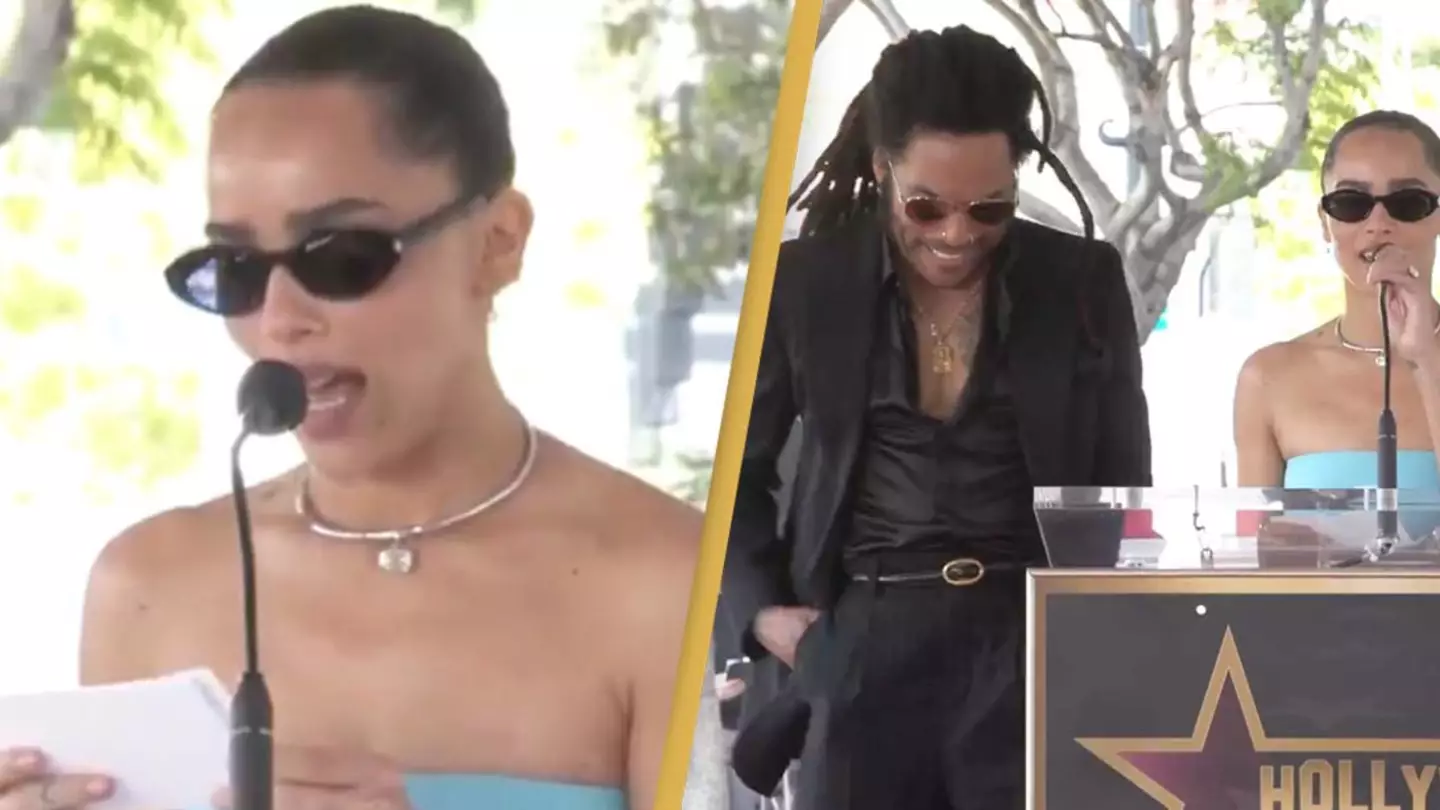 Zoë Kravitz savagely roasts her dad Lenny Kravitz's 'longest relationship' at Walk of Fame ceremony