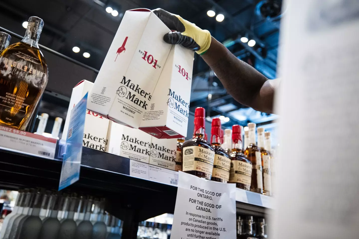 American liquor brands are being removed from Canadian stores (Nick Lachance/Toronto Star via Getty Images)