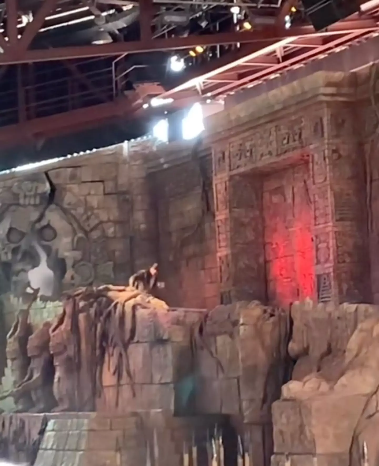 The doors malfunctioned during The Indiana Jones Epic Stunt Spectacular at Walt Disney World Resort in Orlando.