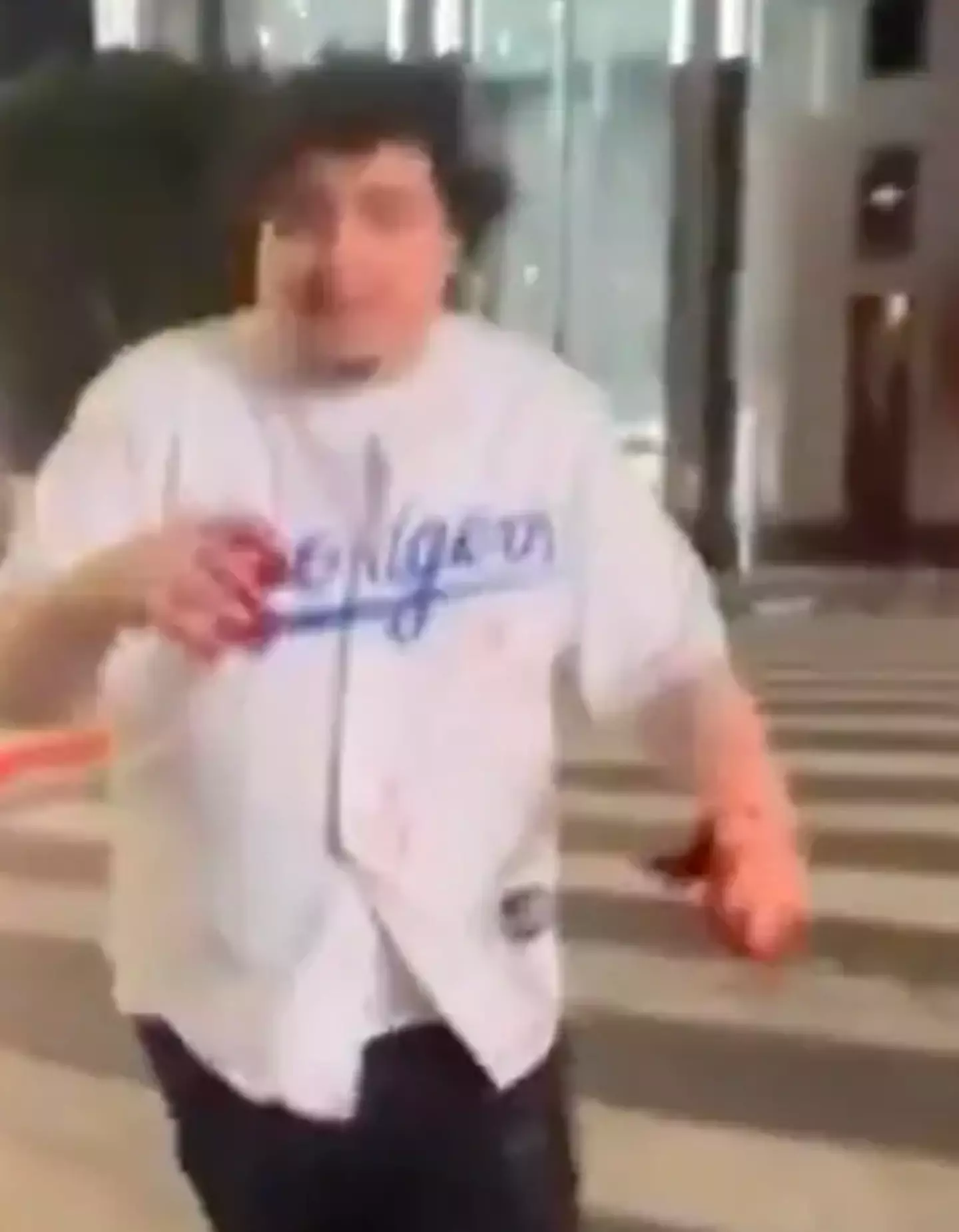 Dodgers fan blows own hands up with fireworks as he celebrates World