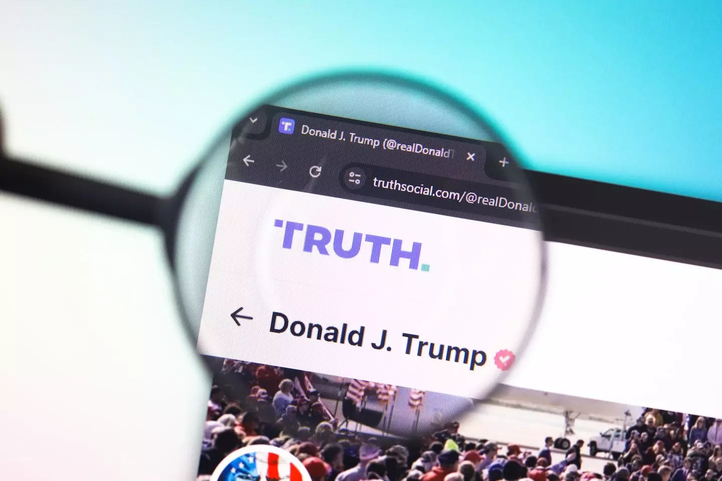 President Donald Trump issued the threat against Canada's infrastructure project on Truth Social (Thomas Fuller/NurPhoto via Getty Images)