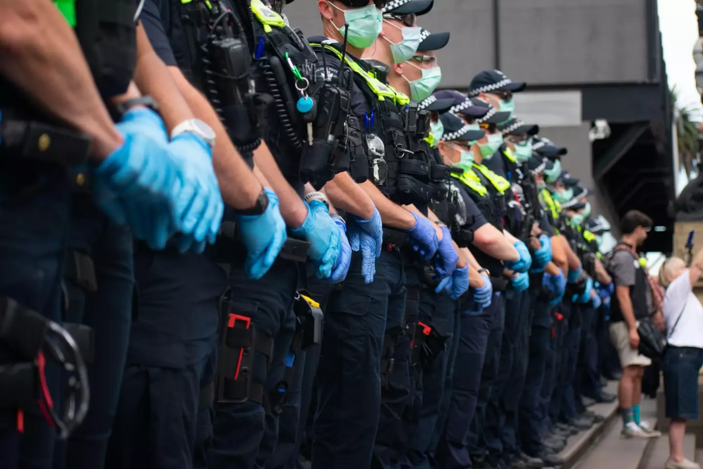 Aussie cops out in force to ensure lockdown mandates are followed.