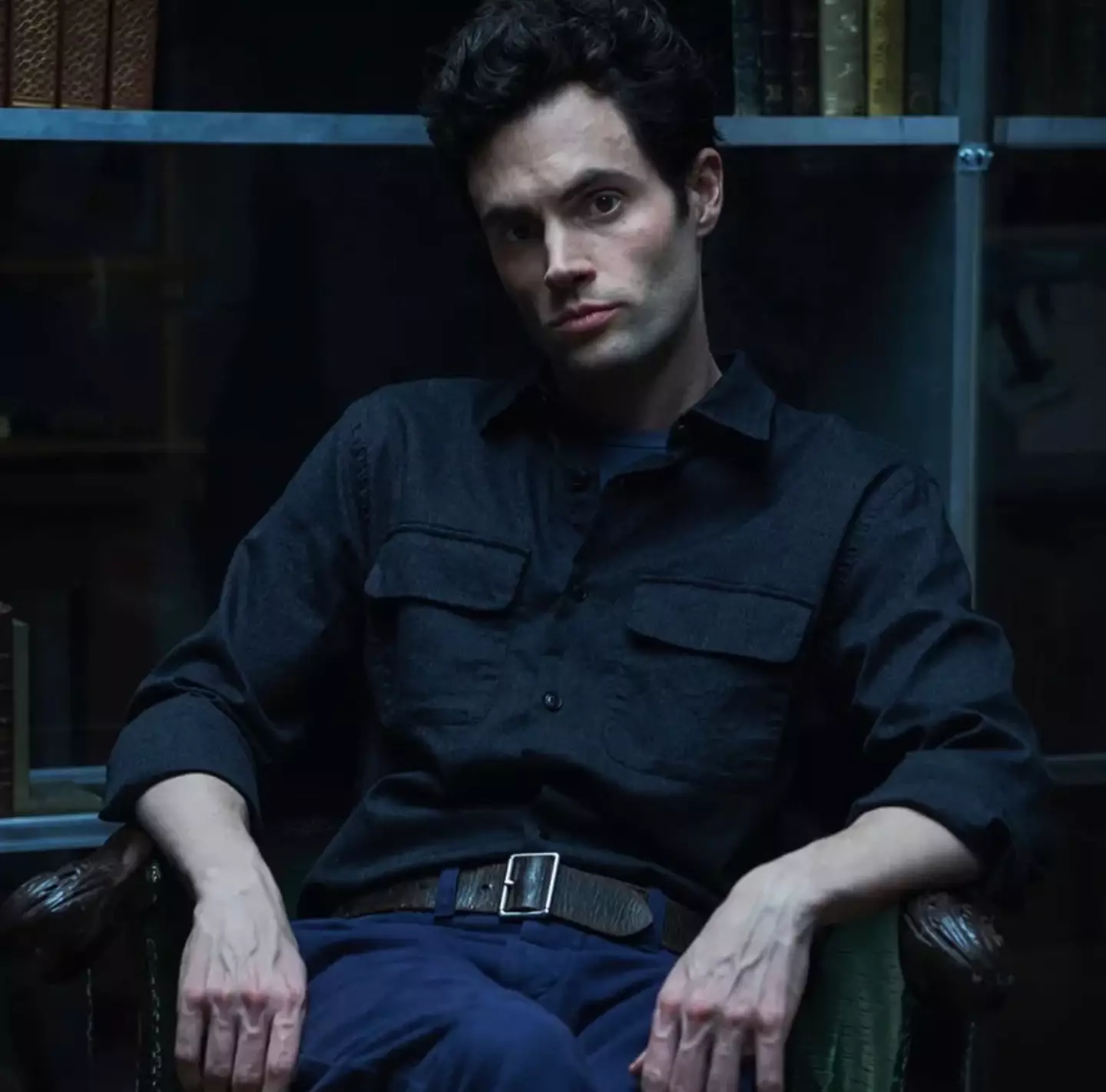 Penn Badgley said he's always told to be 'less creepy' when filming the masturbation scenes.