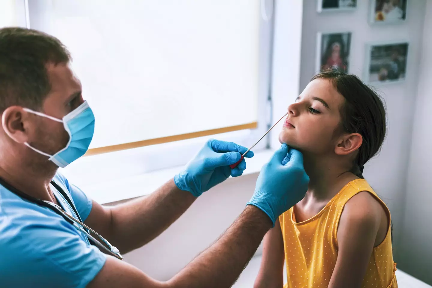 The young girl had a nasal swab taken while she was there (Getty Stock)
