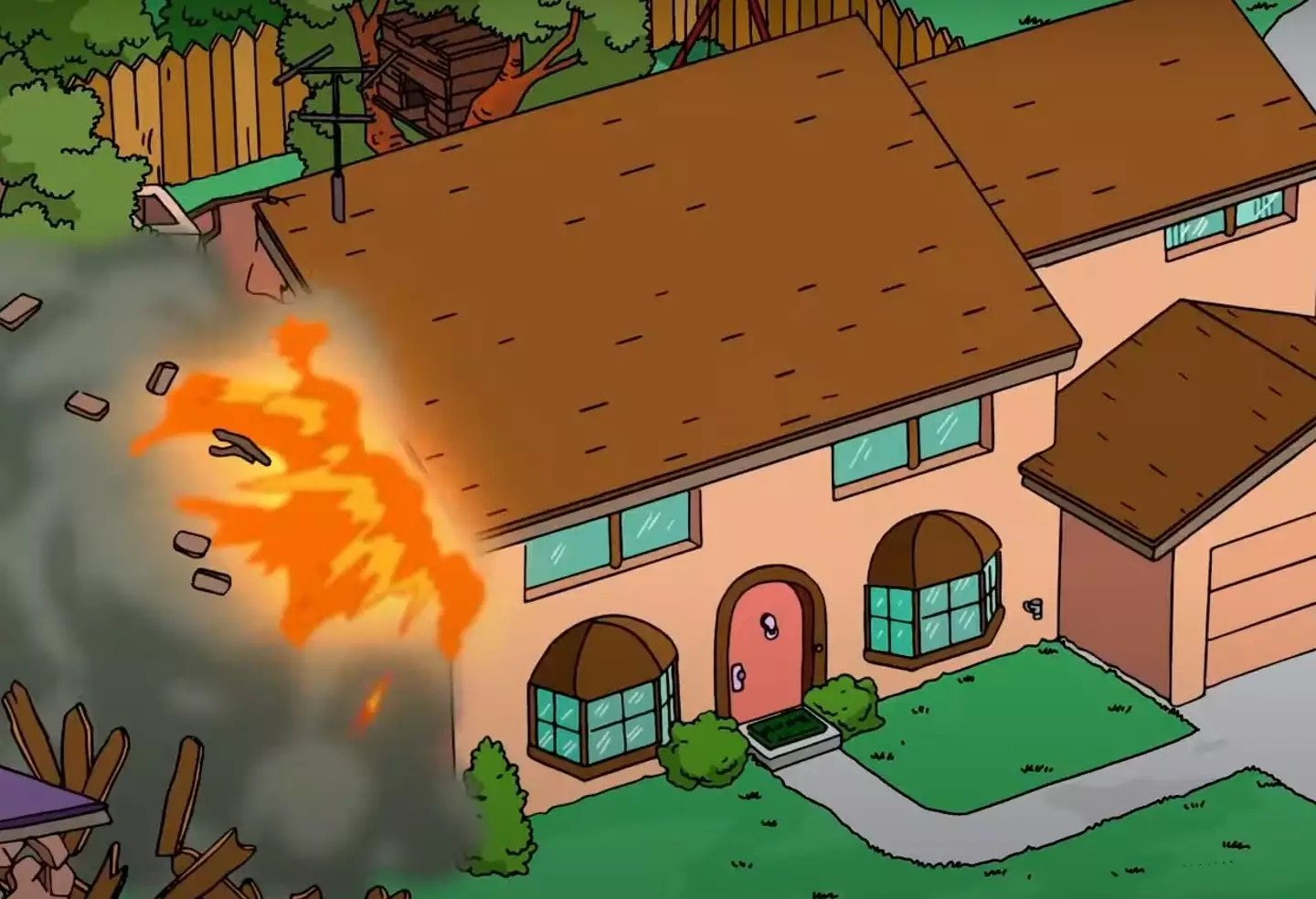 The beloved 742 Evergreen Terrace residence exploded in a cloud of fire and smoke in the latest trailer for the 35th season.
