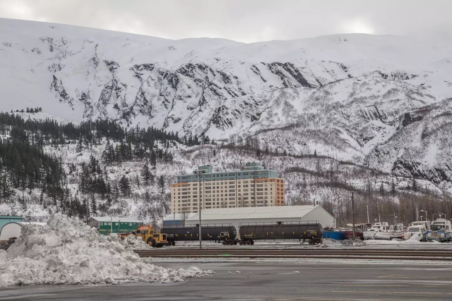 Whittier, Alaska is the home to just 200 residents - 180 of whom live in the same building.