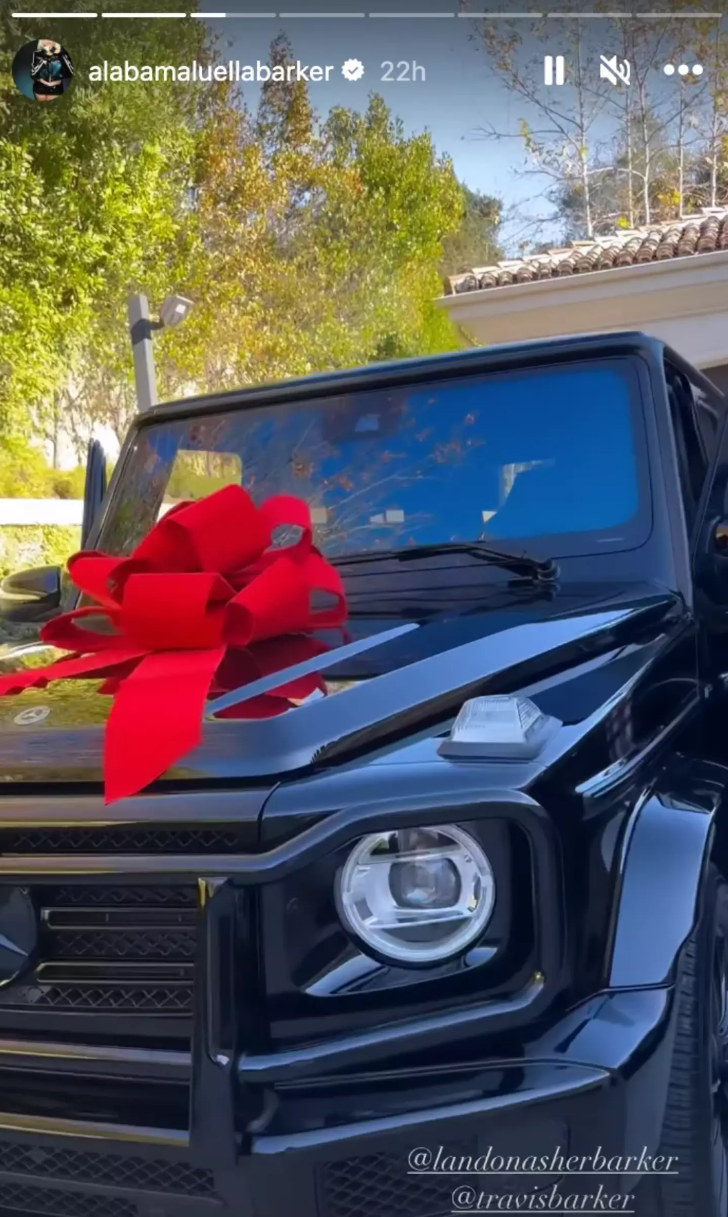 Alabama posted the car to her Instagram story.