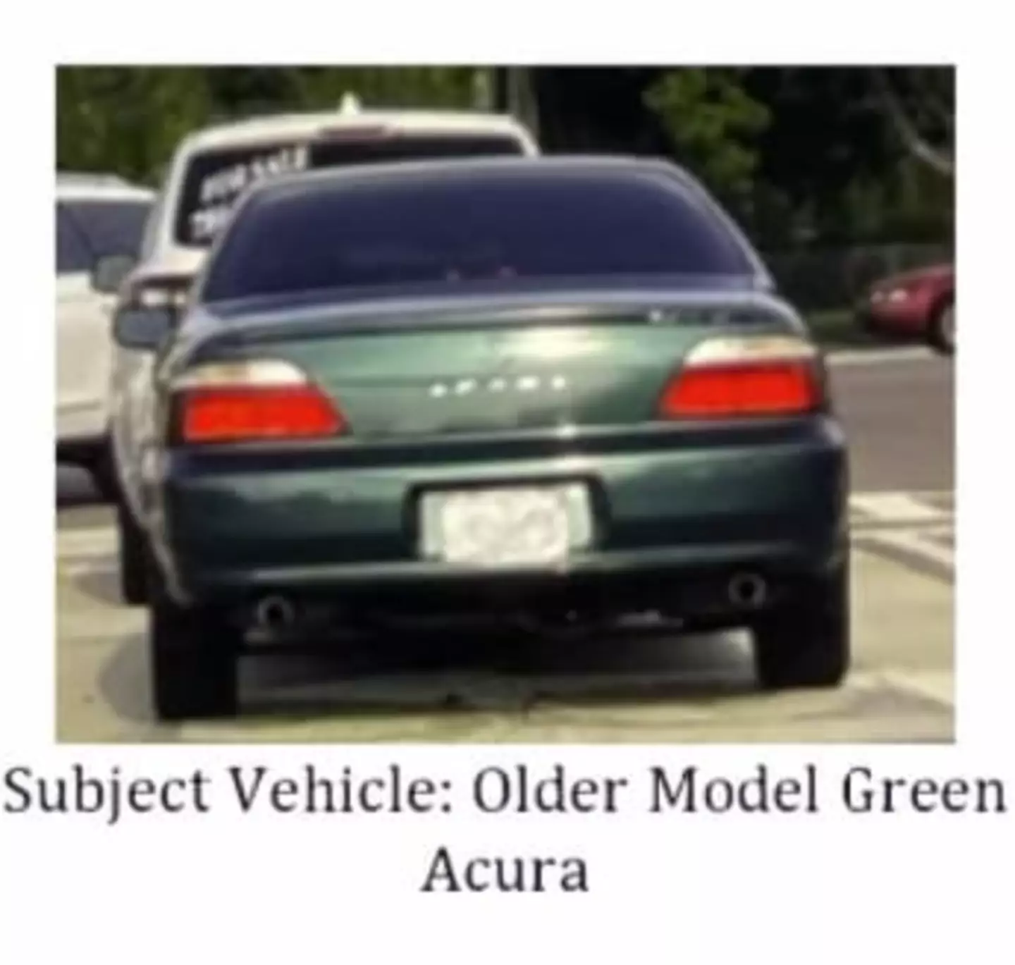 Authorities are still appealing for any information about those in the Acura. (Facebook/Seminole County Sheriff's Office) 