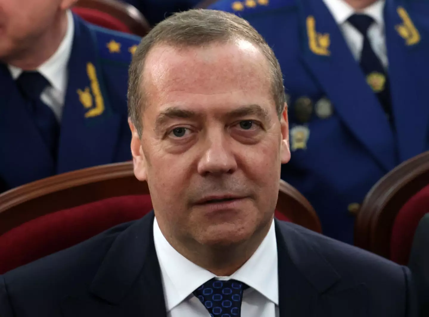 Dmitry Medvedev is calling for strikes against the US (Contributor/Getty Images)