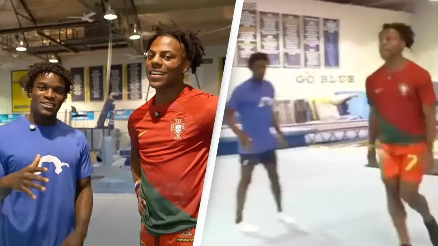 IShowSpeed competes against professional gymnast Frederick Richard in six-foot jump and the result leaves people shocked