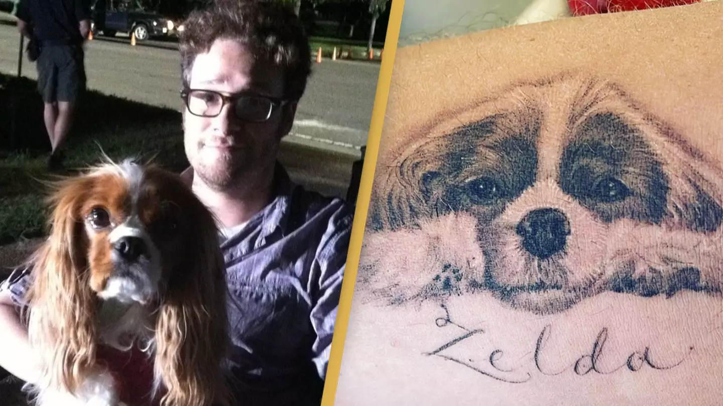 Seth Rogen shares new tattoo in tribute to late dog Zelda who he loved ‘more than words can describe’