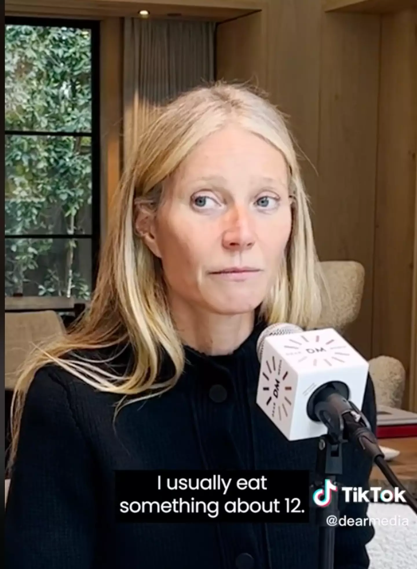 Paltrow has coffee in the morning and often bone broth for lunch.