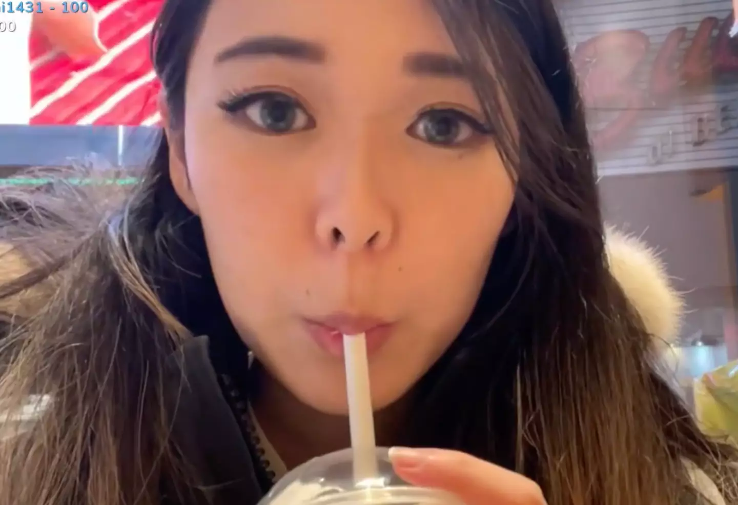 The woman interrupted Emily as she streamed from McDonalds.