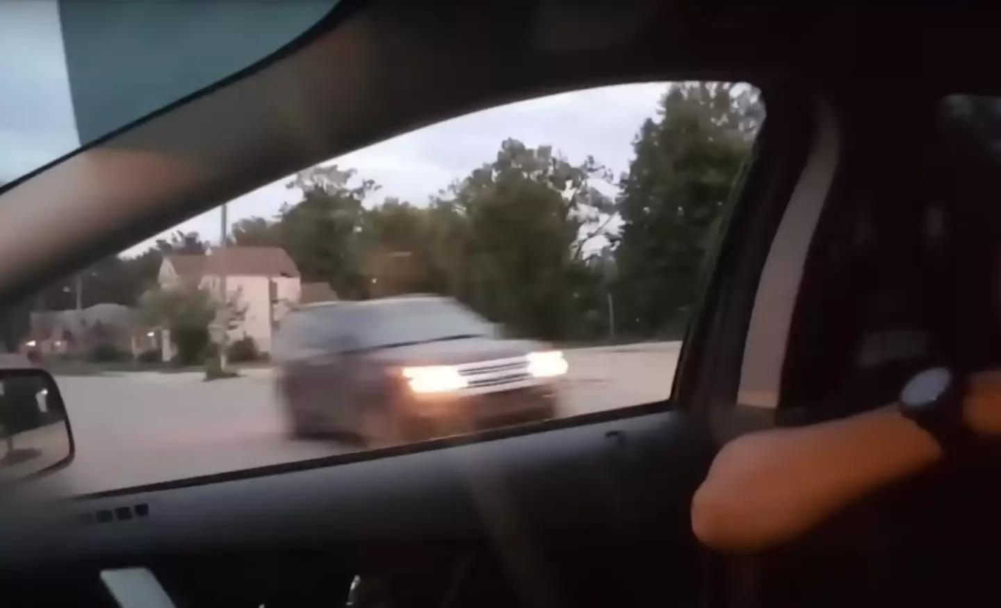 The officers were filmed throwing the slushies from an unmarked car.