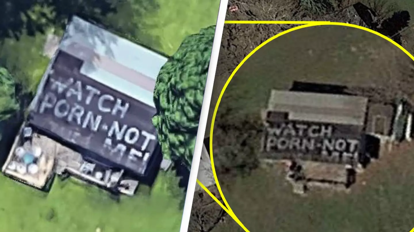 Illinois homeowner writes rude sign on house to stop people spying on them on Google Maps
