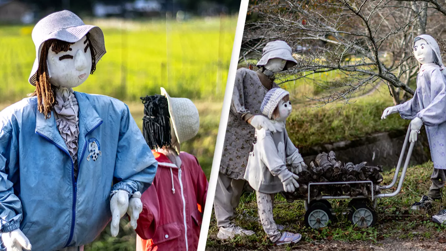 Quiet remote village with population of only 60 locals live with puppets to keep them company
