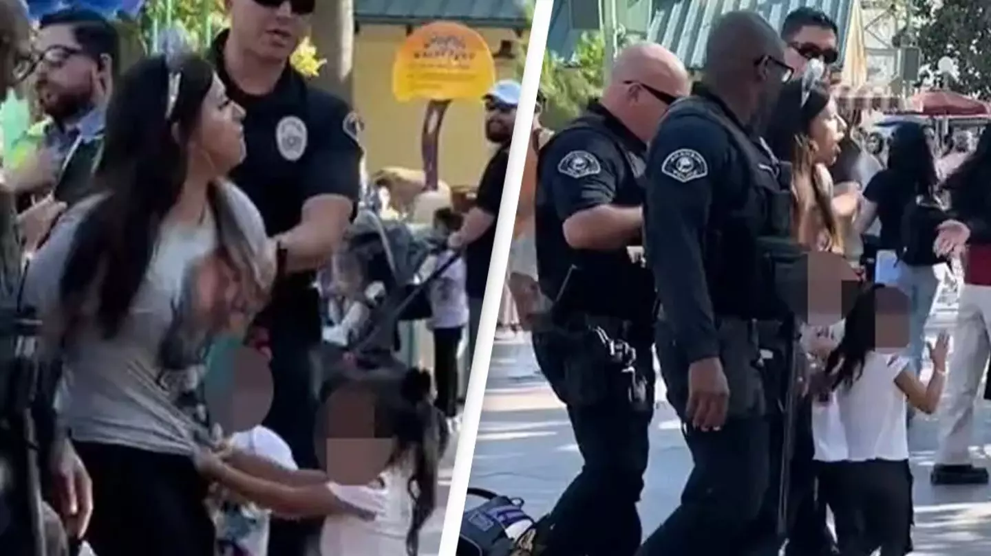 Disneyland mom breaks silence after she was taken away in hand cuffs and accused of sneaking crying children into park