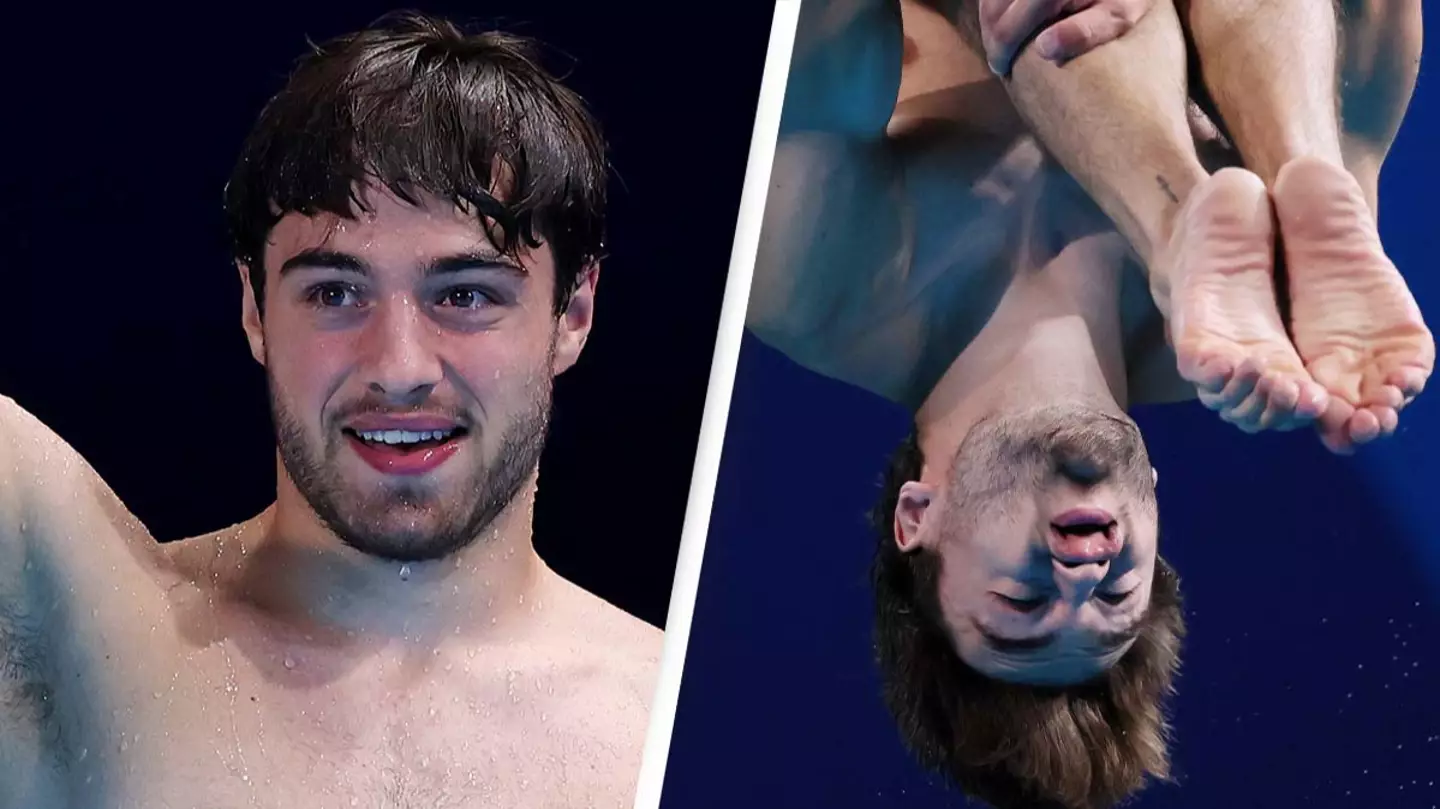 Olympic diver responds after viewers lost it over x-rated detail of his swim trunks