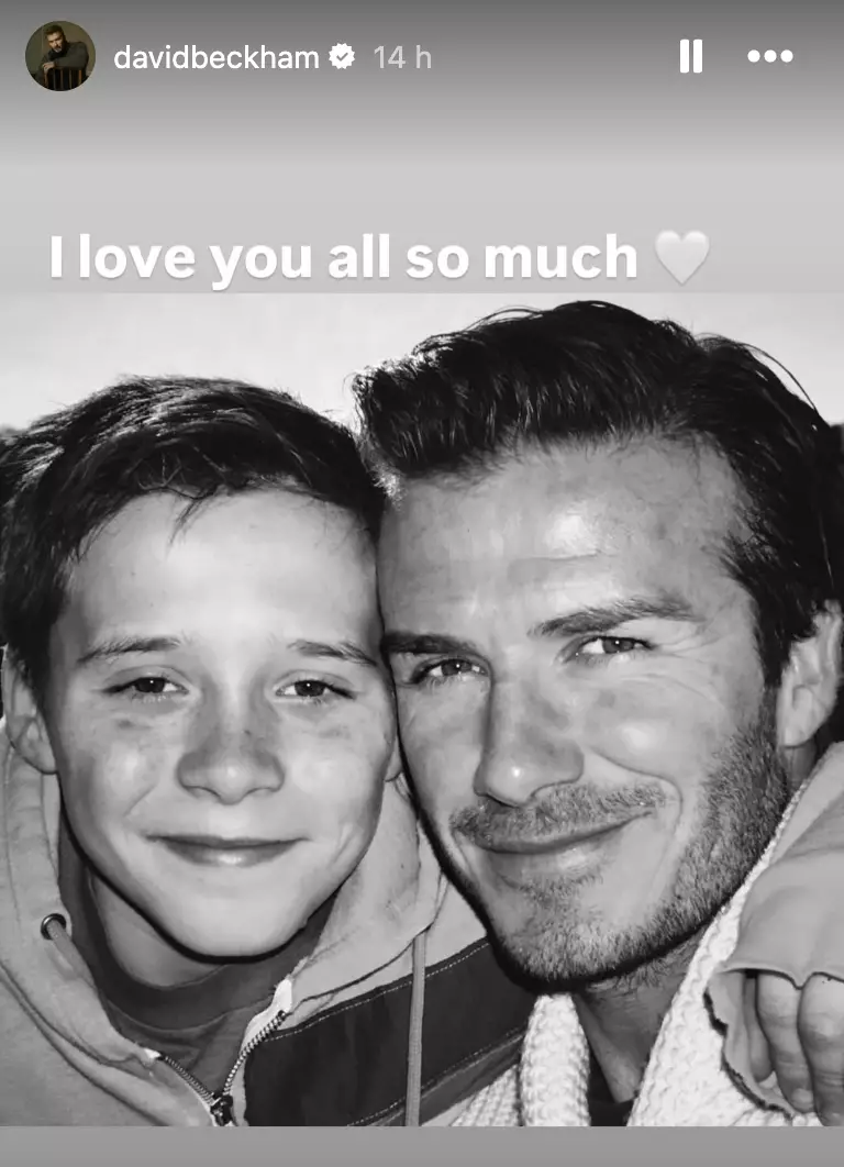 David Beckham featured Brooklyn in his Instagram Story (Instagram/@davidbeckham)