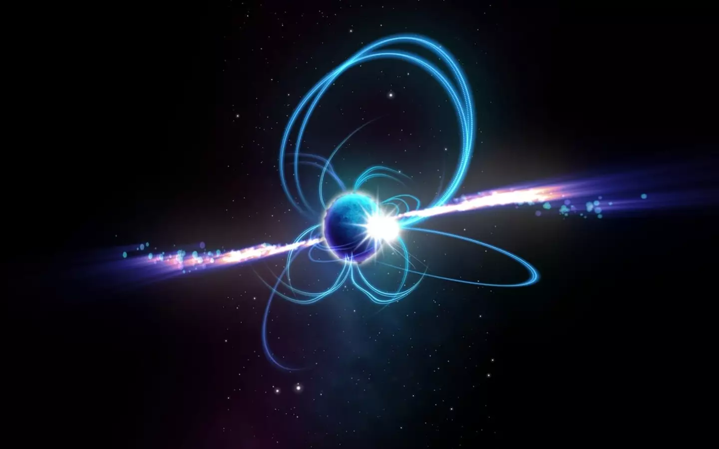 An artist's impression of what the thing could look like if it is a magnetar.