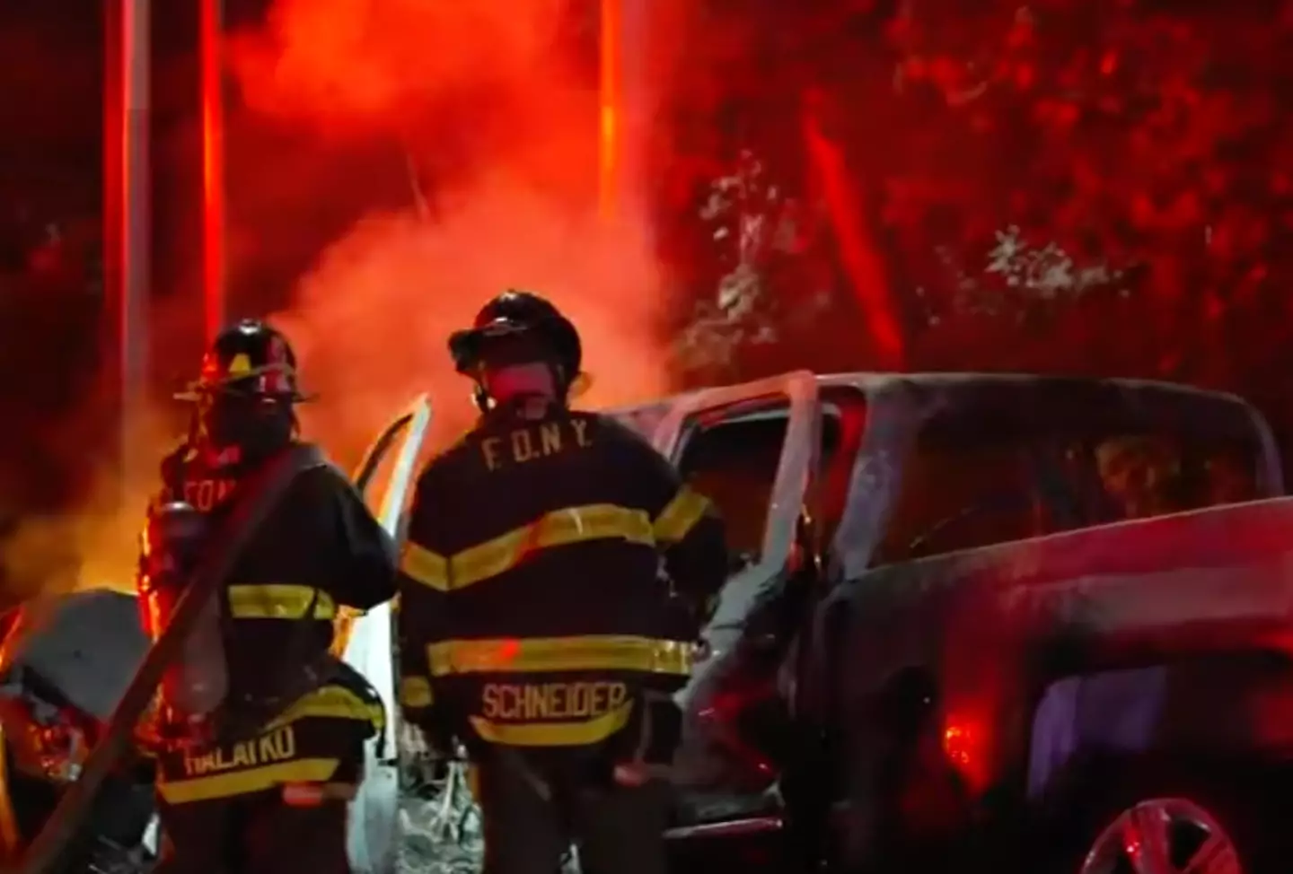 Both Kirk and his cousin died in the crash. (Eyewitness News ABC7NY)