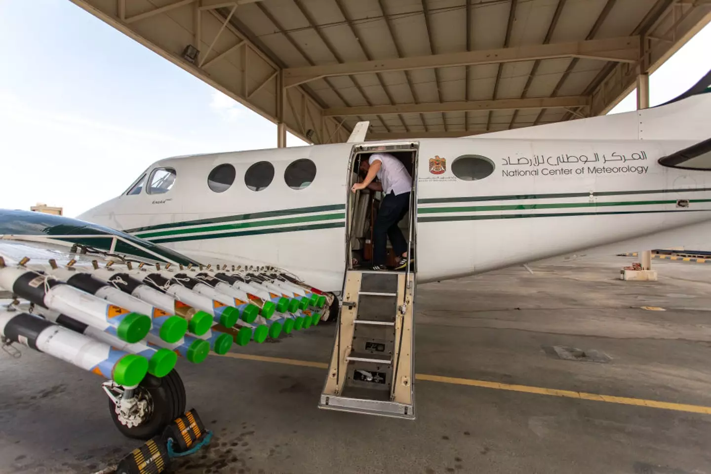 One of the planes used in the UAE's cloud-seeding operations. Andrea DiCenzo/Getty Images