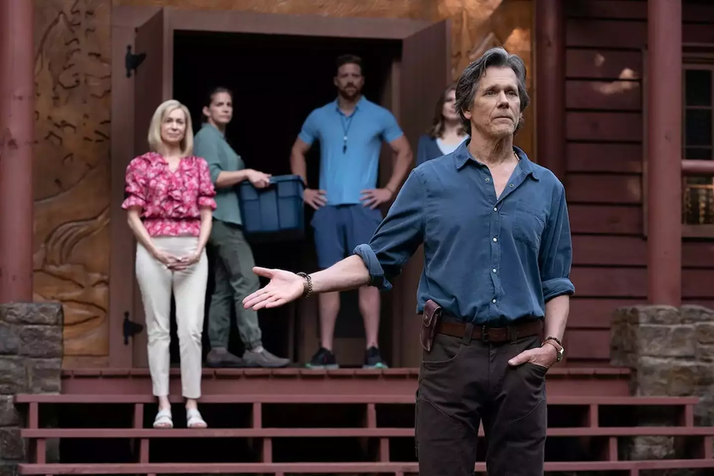 Kevin Bacon stars as the director of the conversion therapy camp.
