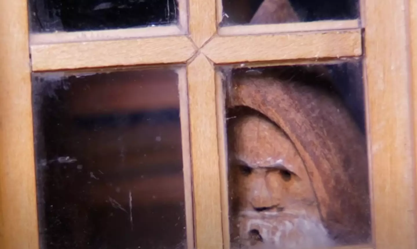 It gets even creepier if you look at the window in the back of the head.