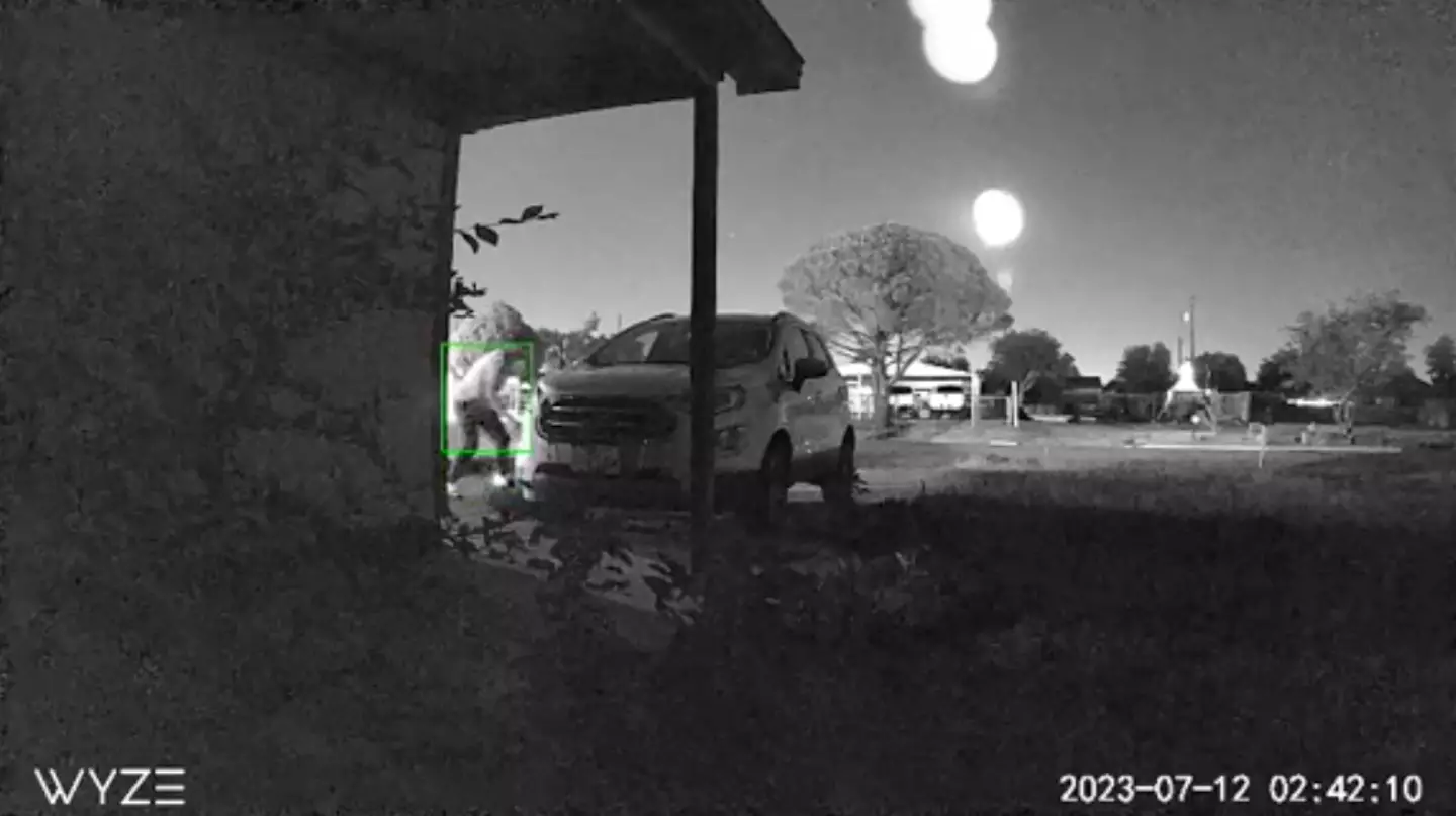 He slashed the car tires.