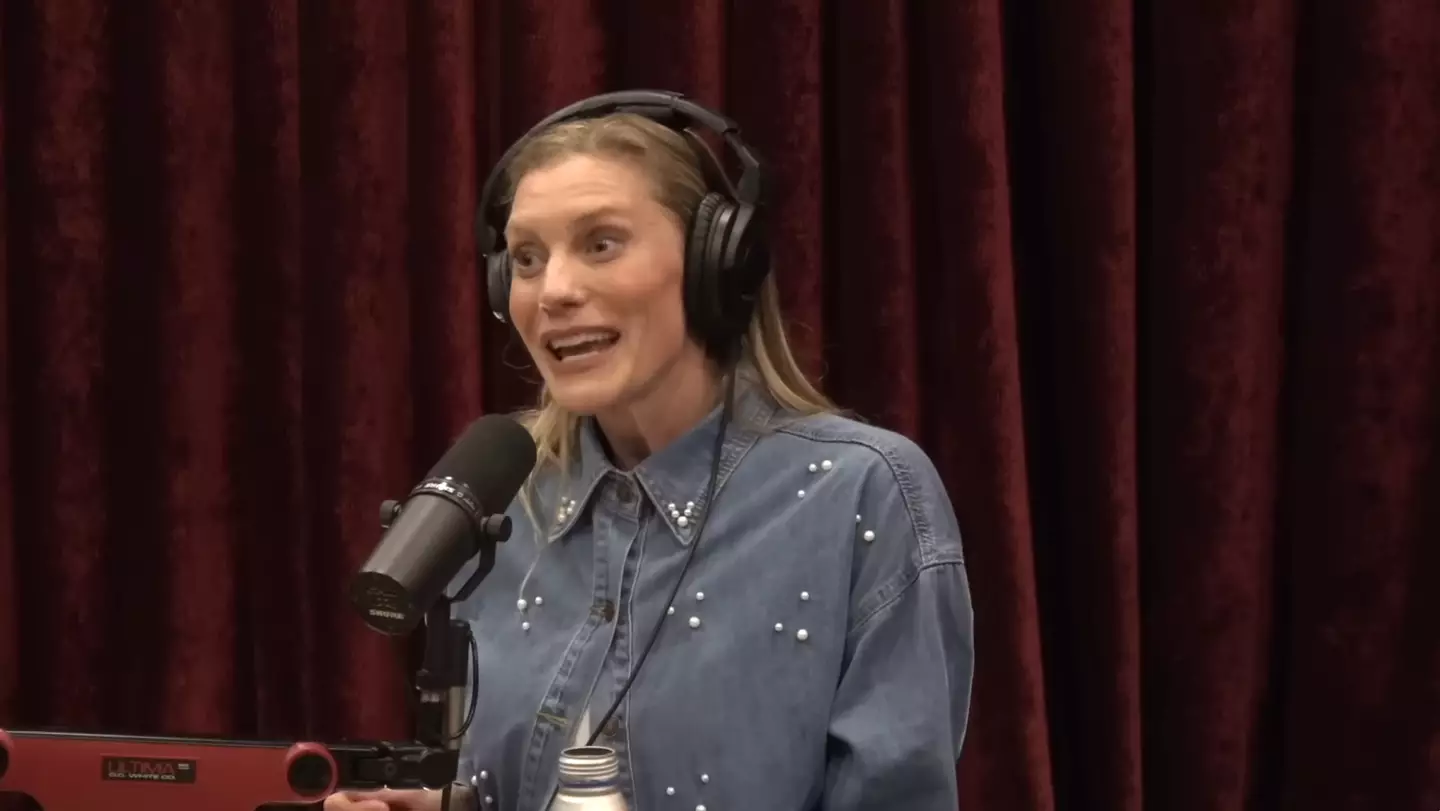 Actress and podcast guest Katee Sackhoff has been praised for challenging Joe Rogan on AI (Joe Rogan Experience/YouTube)