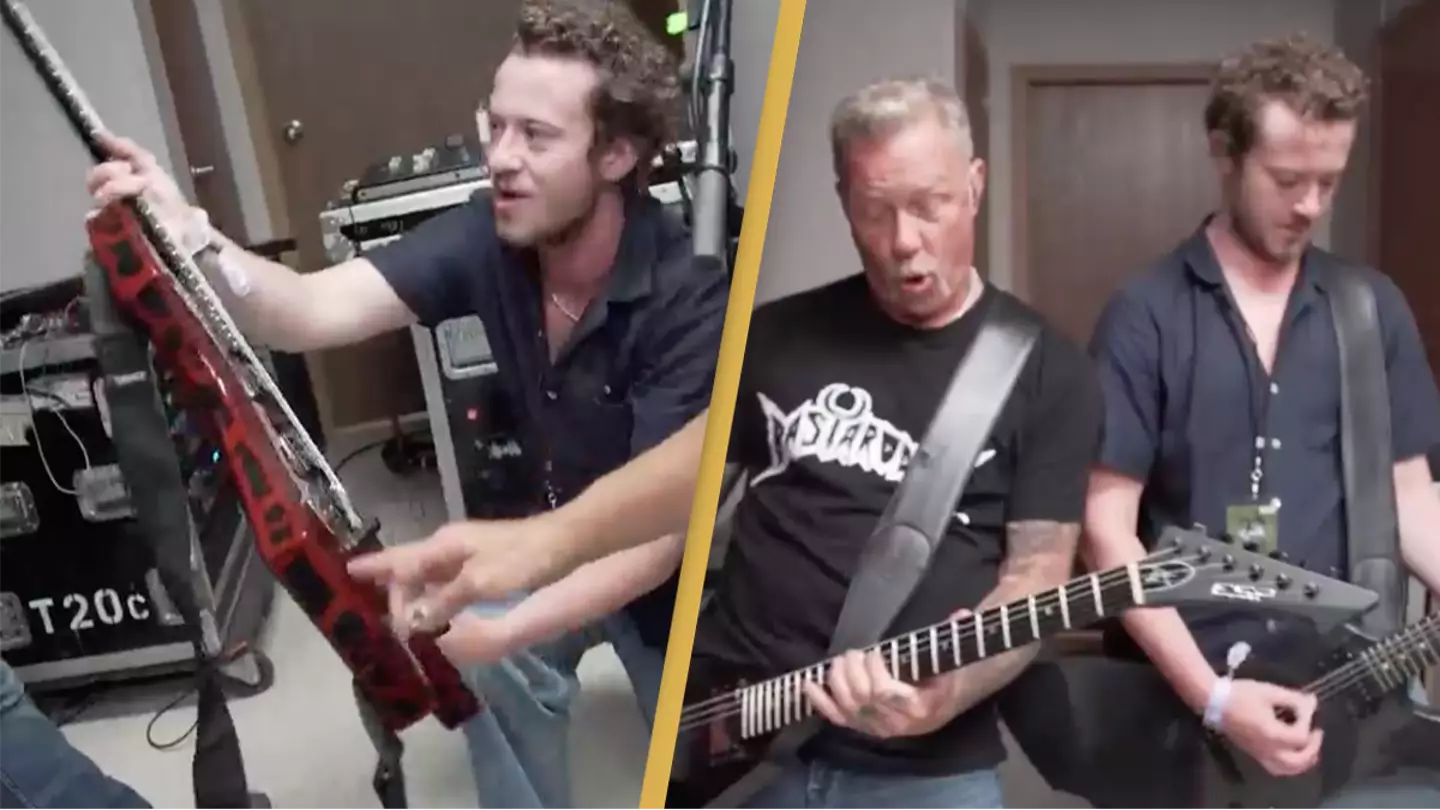 Metallica Gifts Stranger Things Star Joseph Quinn His Own Guitar