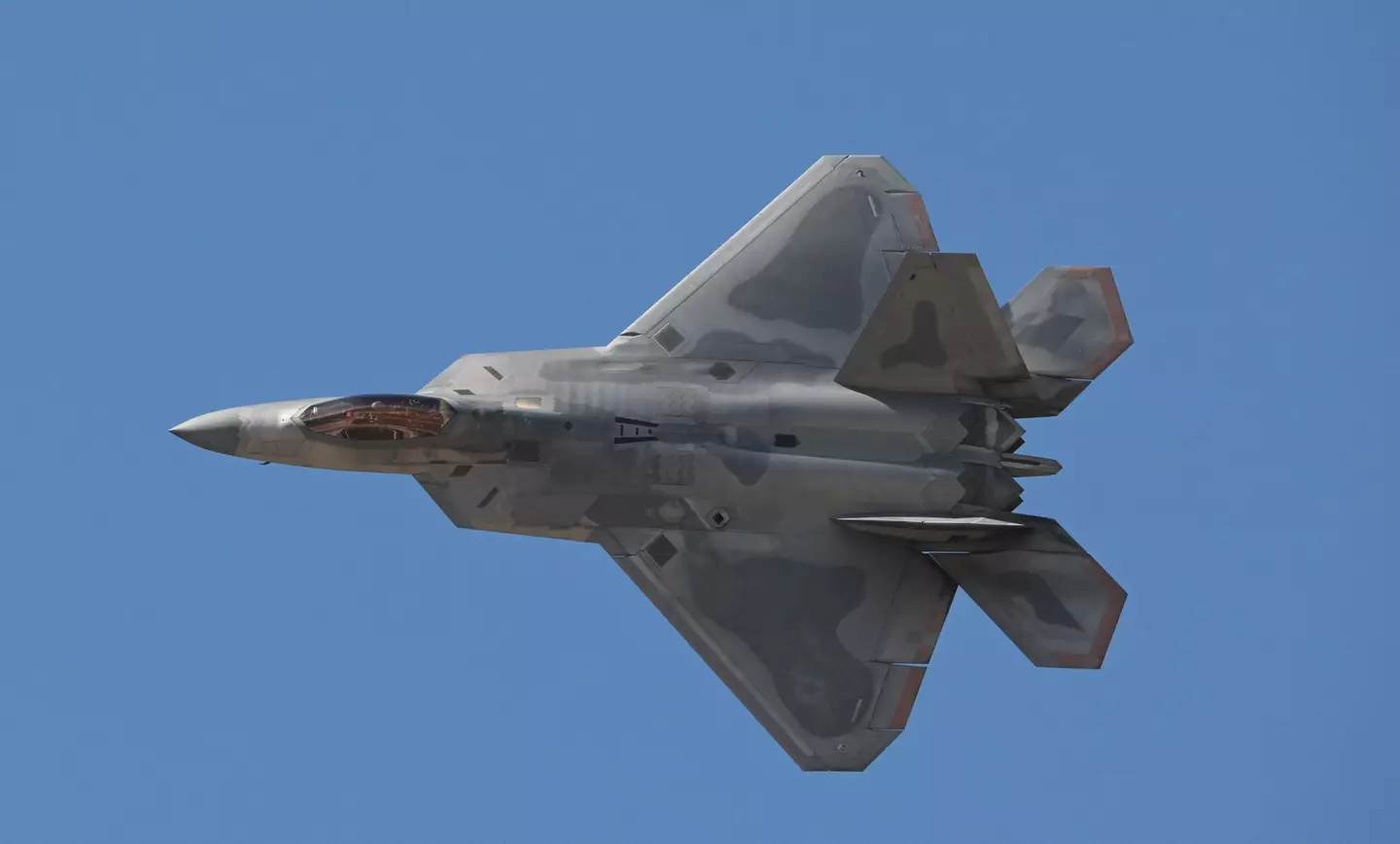 The F-22 pictured in Santiago, Chile, last year (RODRIGO ARANGUA/AFP via Getty Images)