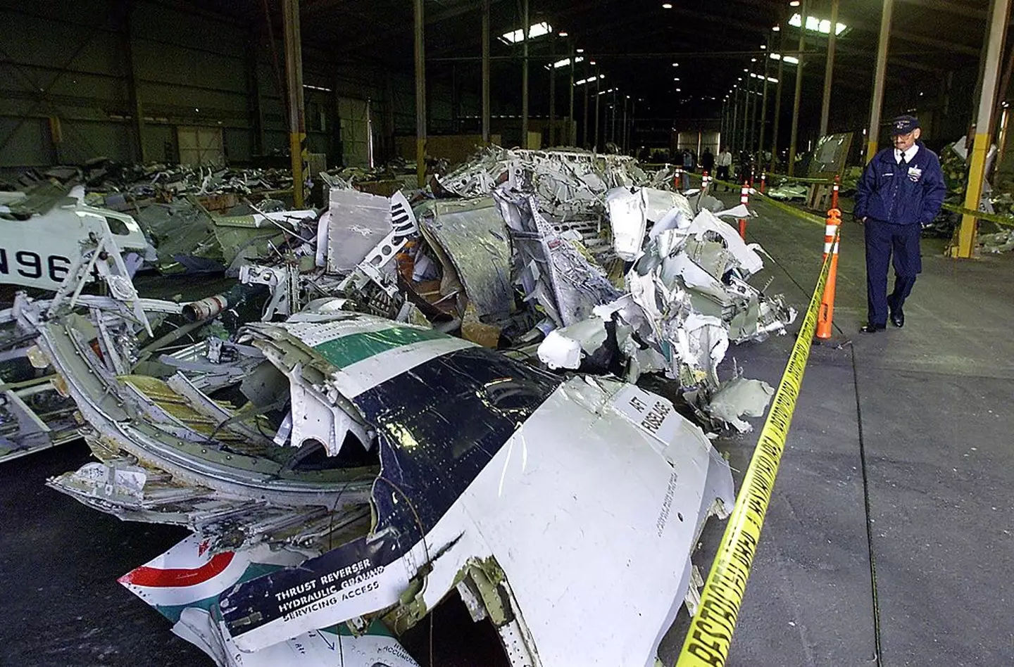 The aircraft was completely destroyed upon impact (MIKE NELSON/AFP via Getty Images)