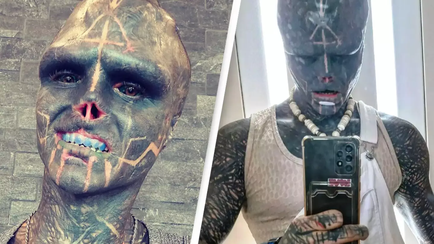Man who modified his body to be a ‘black alien’ says restaurants are scared to serve him
