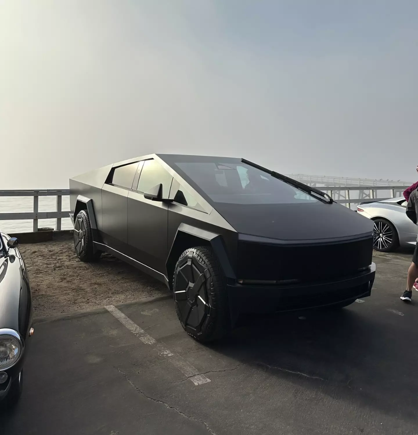 Tesla's Cheif Designer recently took a Cybertruck to a Cars & Coffee meet up.