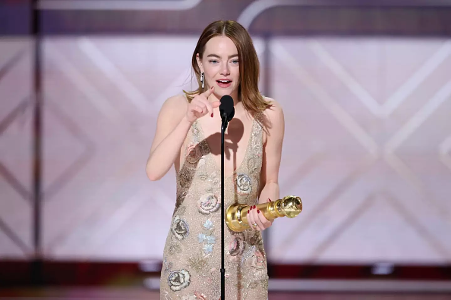 Emma Stone won a Golden Globe for her performance in Poor Things.