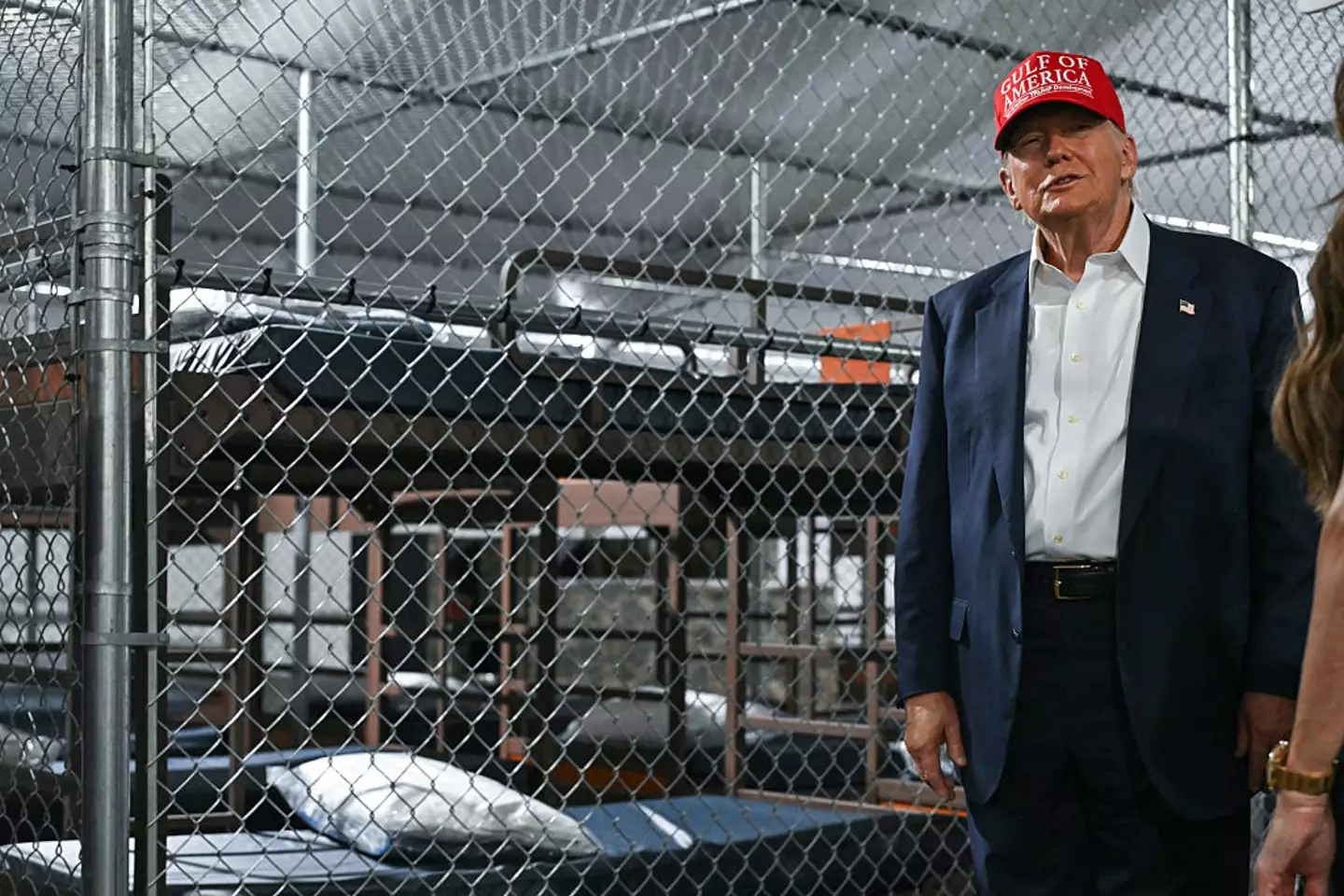 Trump visited the site earlier this month (ANDREW CABALLERO-REYNOLDS/AFP via Getty Images)