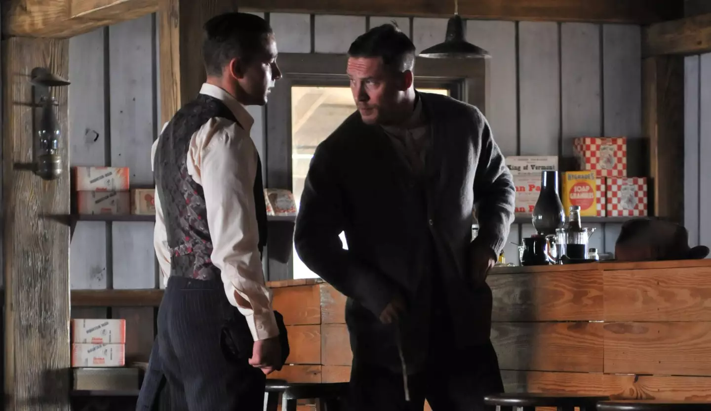 Hardy and LaBeouf starred in 2012's Lawless (The Weinstein Company)