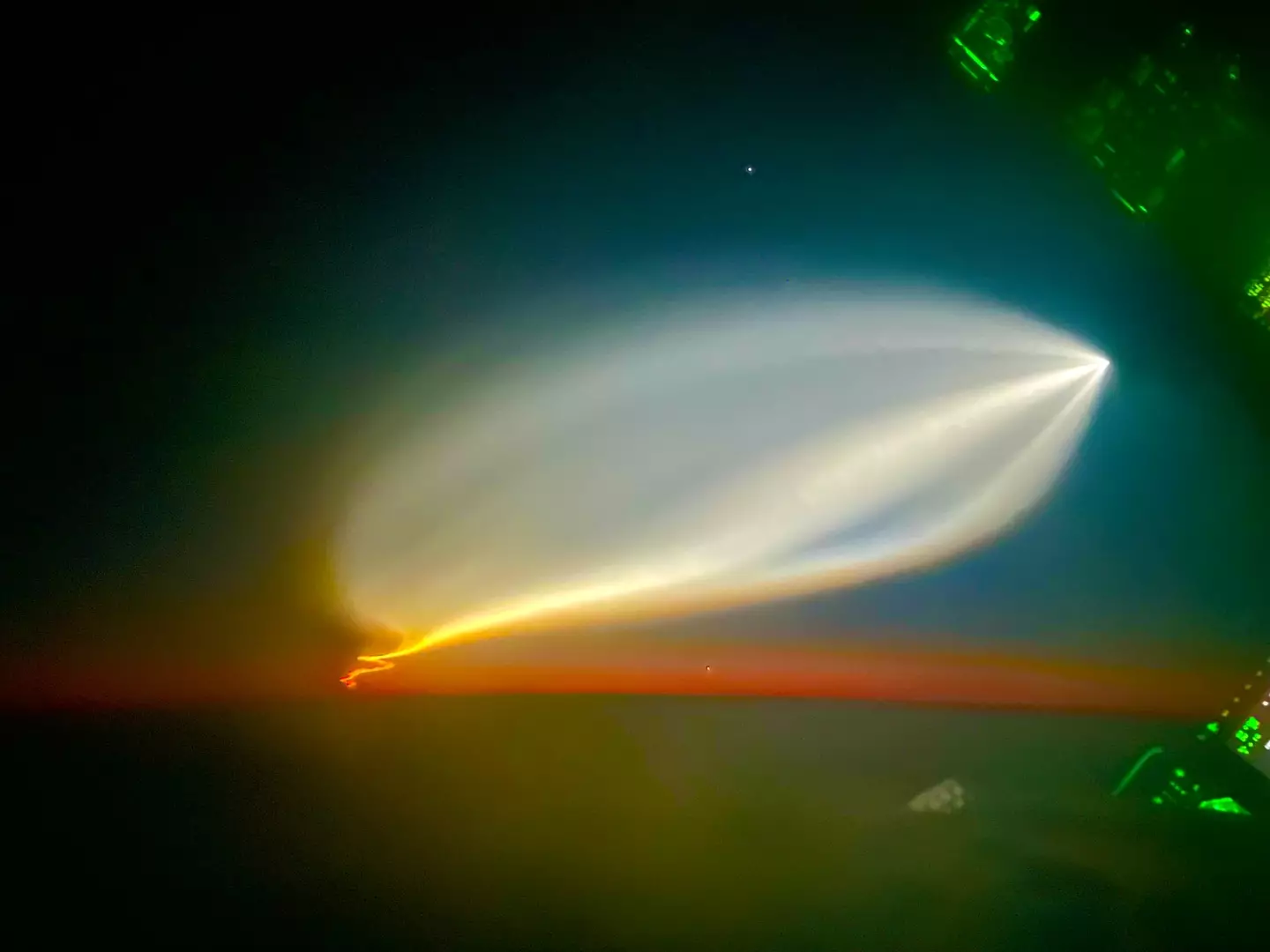 The light was identified as the SpaceX launch.