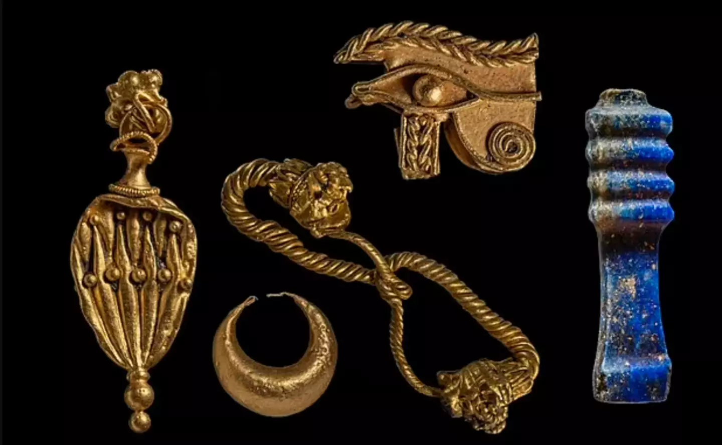 New objects including gold jewellery have been found.