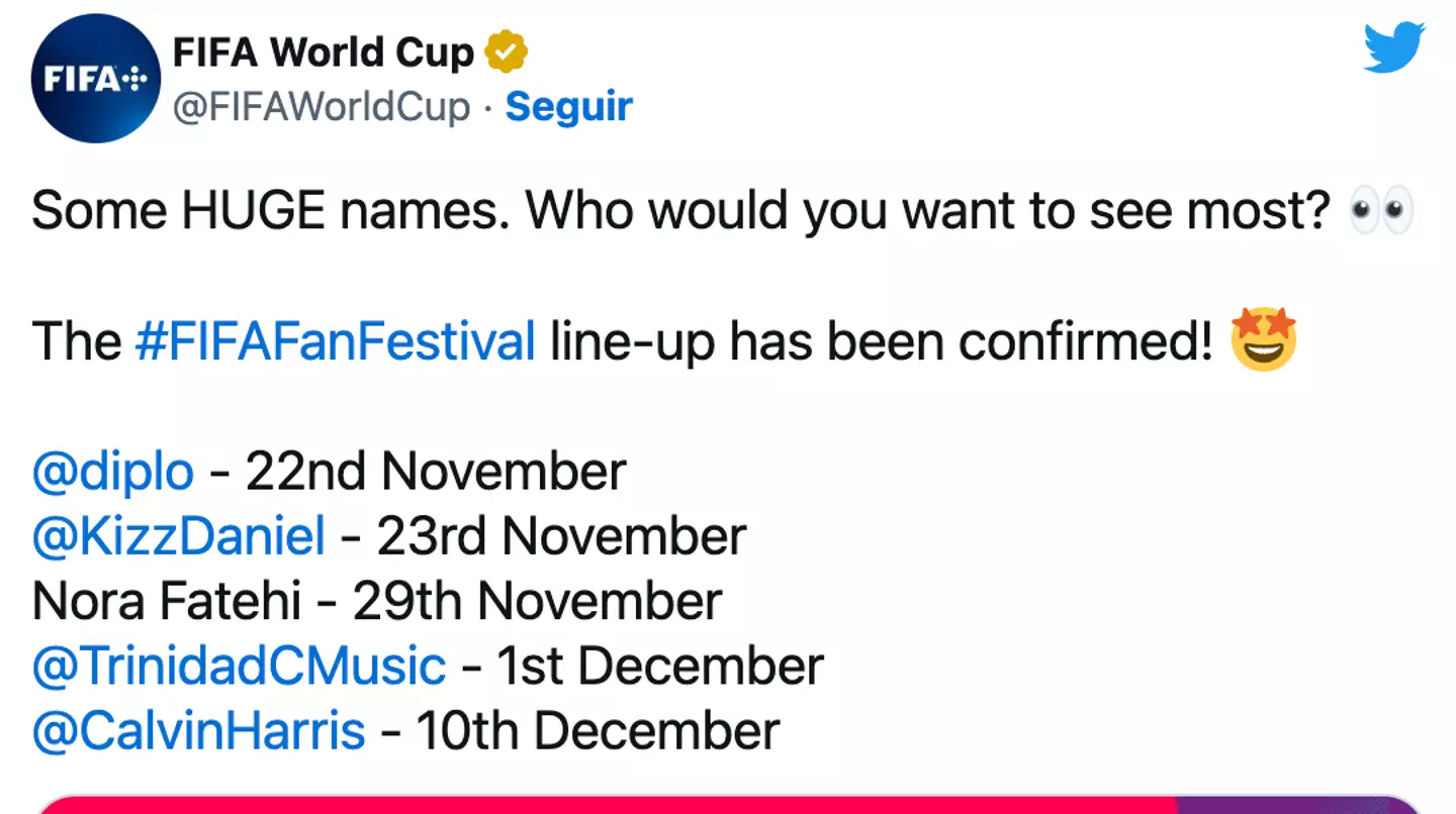 A number of artists performed at the 2022 World Cup.