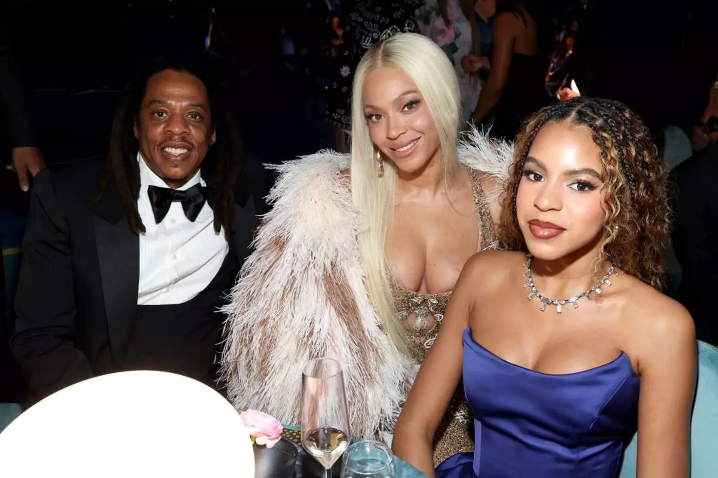 Jay-Z, Beyoncé, and their daughter Blue Ivy Carter attend the 67th Annual GRAMMY Awards earlier this month (Kevin Mazur/Getty Images for The Recording Academy)