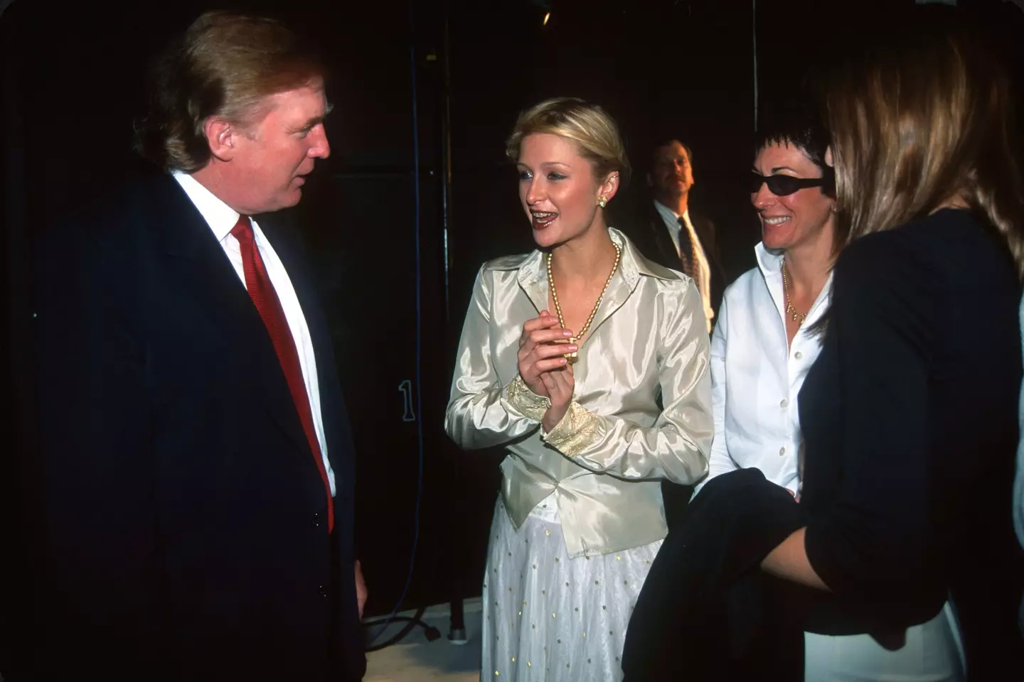 Pictures of Donald Trump with Paris Hilton and Ghislaine Maxwell from 2000 resurfaced in 2020 (Patrick McMullan via Getty Images)
